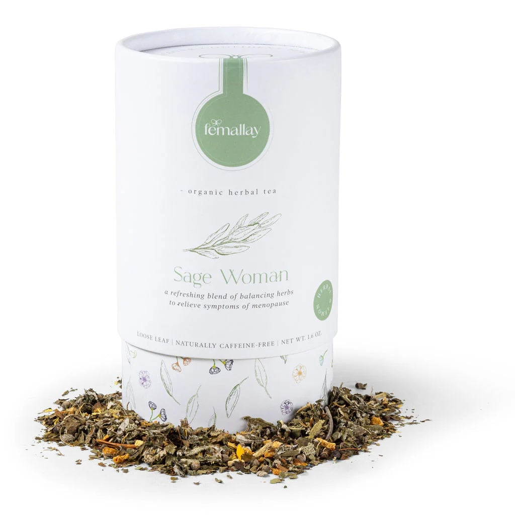 Femallay's Organic Sage Woman Loose Leaf Herbal Tea - Menopause Relief Blend