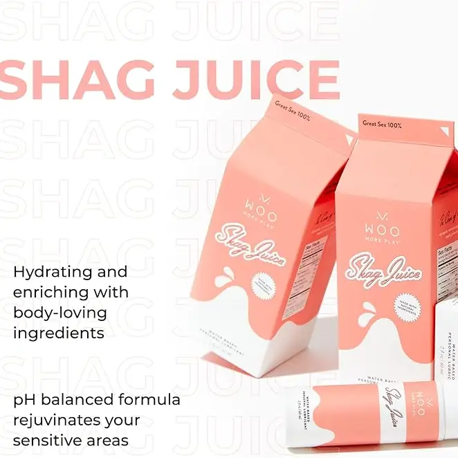 Woo More Play Shag Juice Personal Lubricant - Water-Based, All-Natural