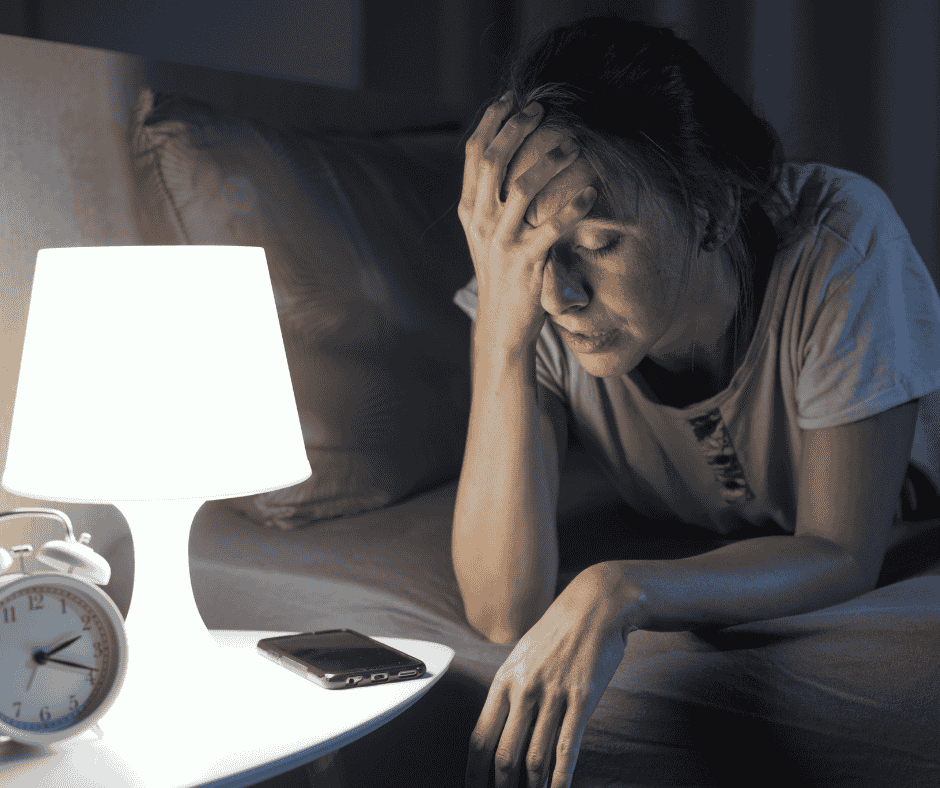 woman having difficulty sleeping