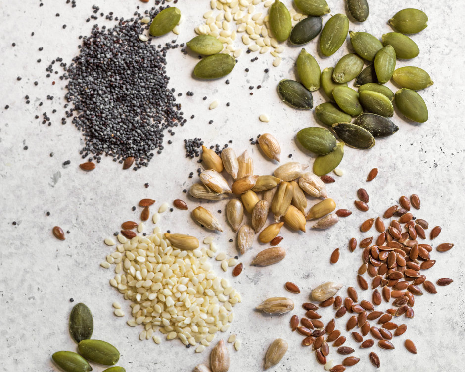 Some of the seeds used in Seed Cycling