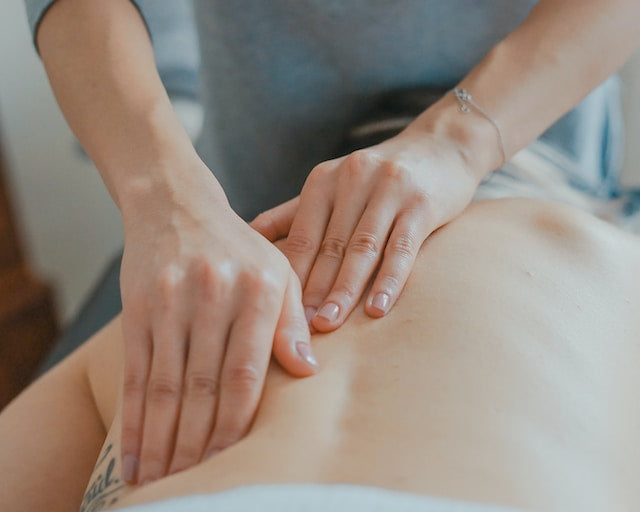 a person receiving a massage