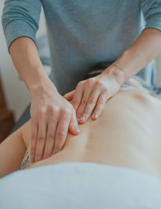 a person receiving a massage