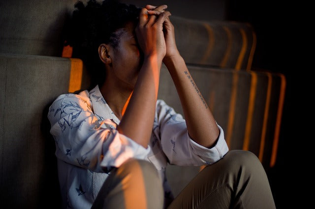 woman dealing with stress