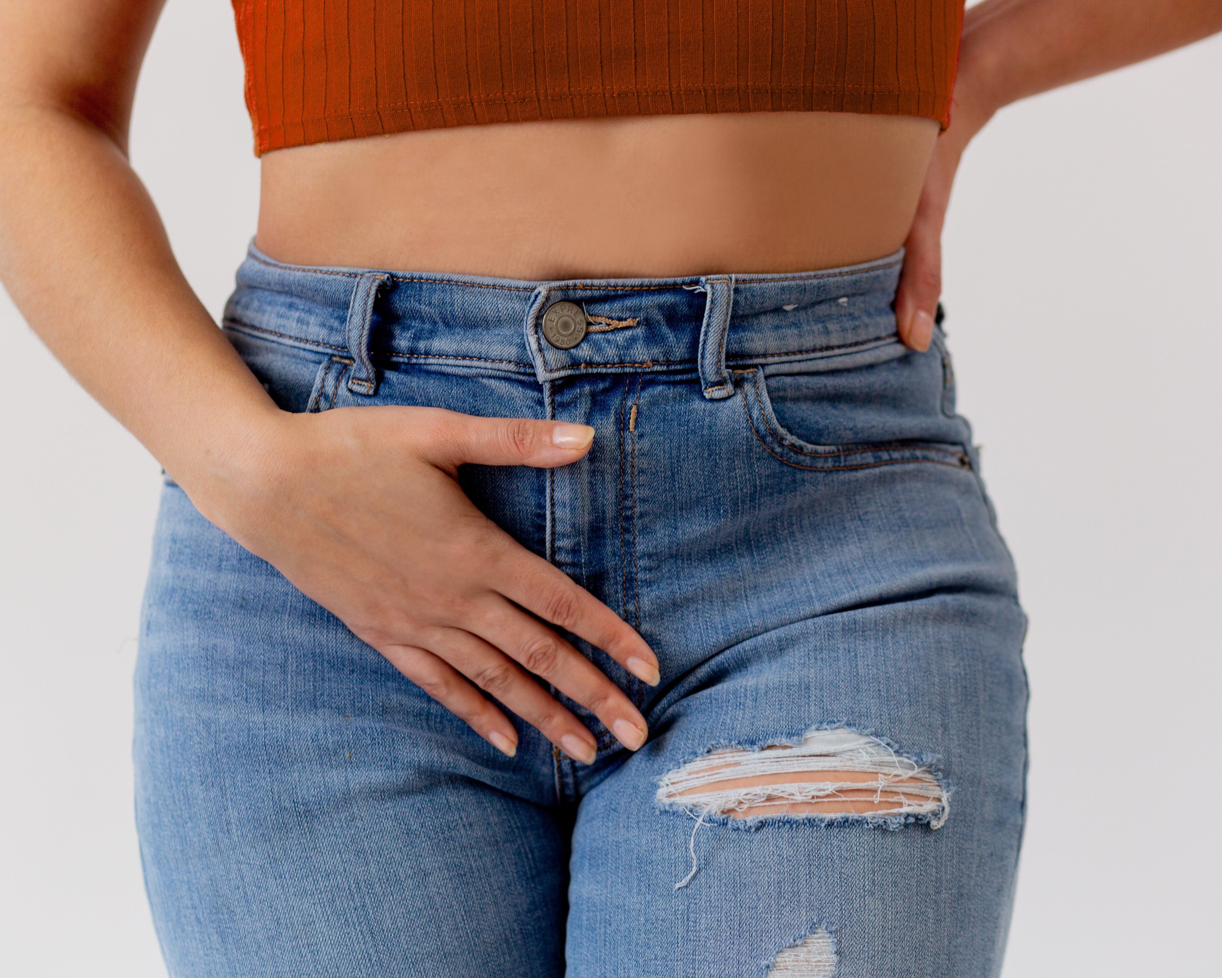 Woman with yeast infection