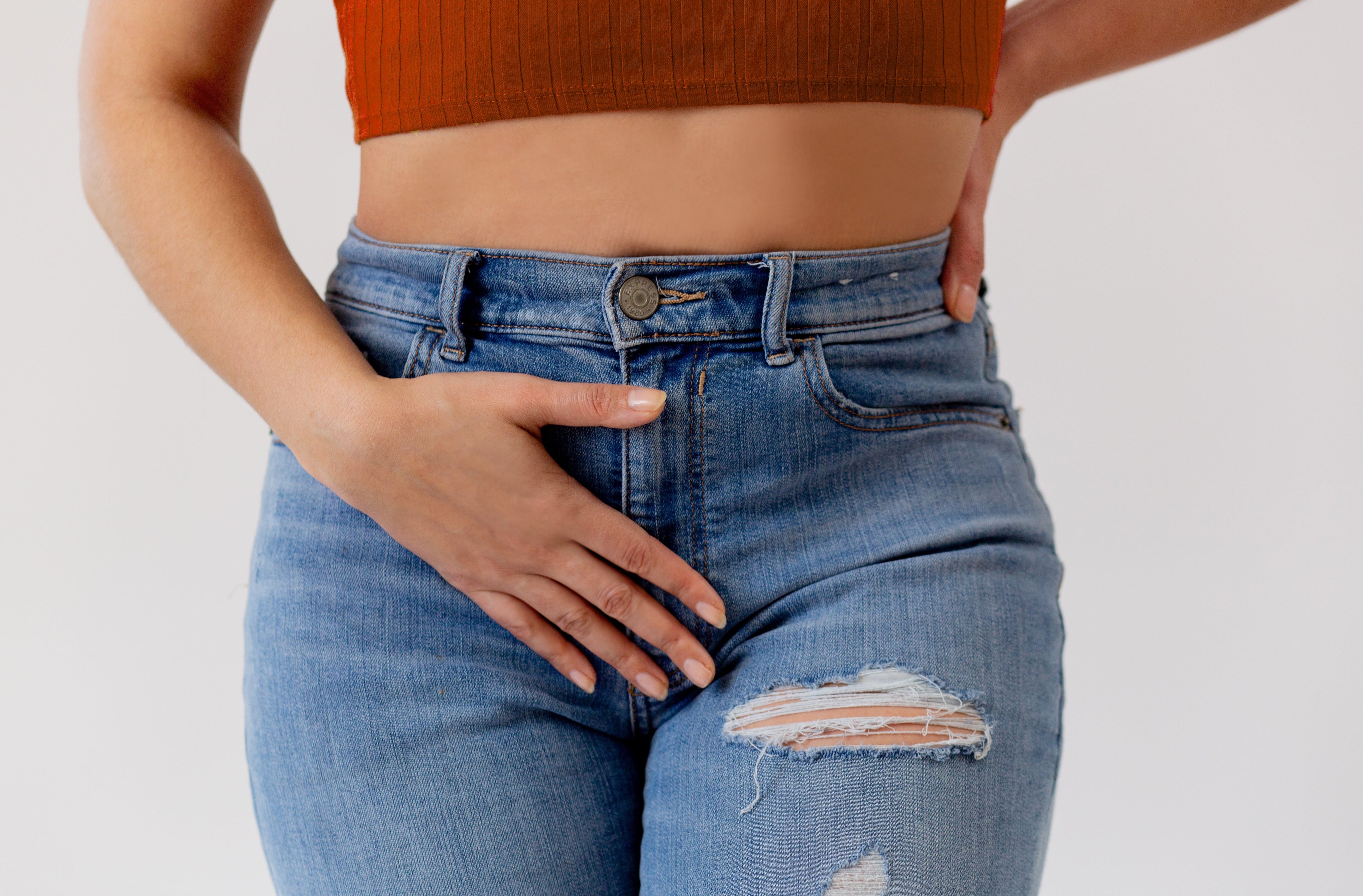 Woman with yeast infection