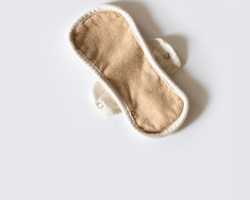 A reusable cloth pad is one option for natural feminine products