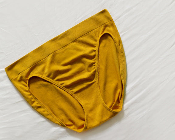 yellow ladies underwear