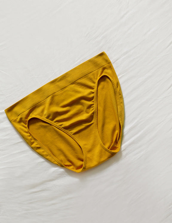 yellow ladies underwear