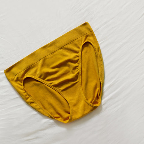 yellow ladies underwear