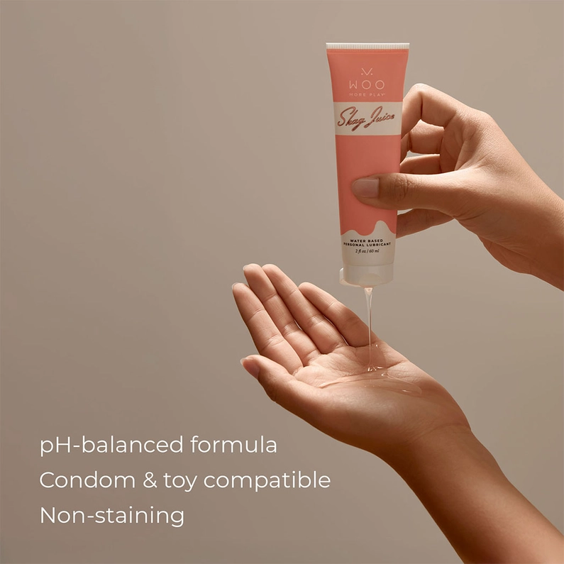 Woo More Play Shag Juice Personal Lubricant - Water-Based, All-Natural