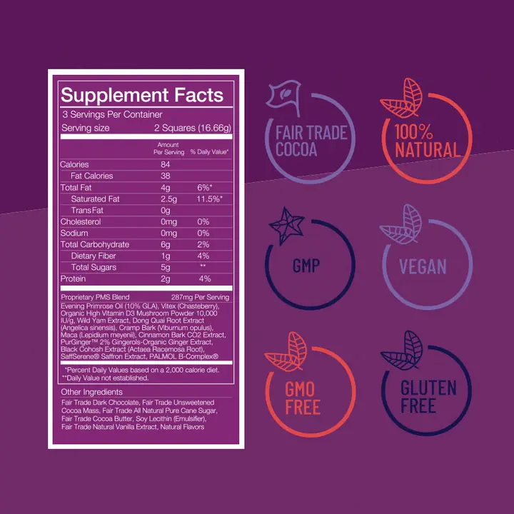The Functional Chocolate Company Rhythm Chocolate - PMS Formula - Ginger Snap